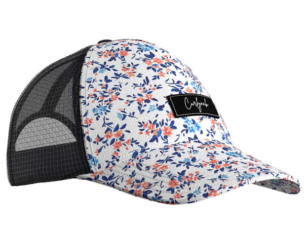 Casquette TRUCKER LIFESTYLE Blanc Bleu Rose Curlynak - Taille Unique 2025