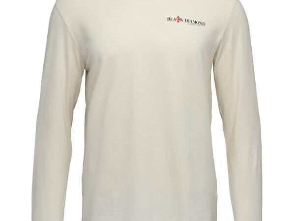 Tee-shirt BLACK DIAMOND Heritage Wordmark à manches longues pour homme - Blanc - Taille S 2025