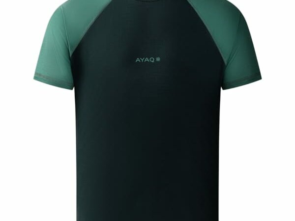 Tee-shirt AYAQ BIAFO Layer Merinos pour homme - Vert / Noir - taille M 2025