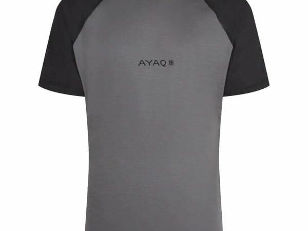 Tee-shirt manches courtes AYAQ Biafo Layer Merinos Gris/Noir taille M 2025