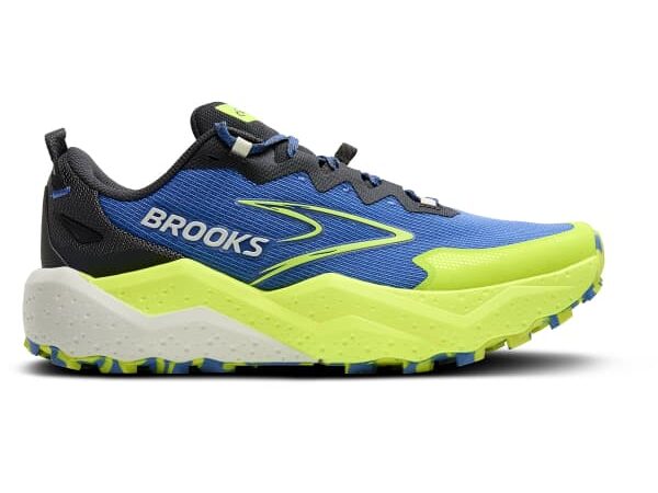 Chaussure de trail BROOKS Caldera 8 pour homme - Bleu / Vert / Blanc - taille 40 1/2