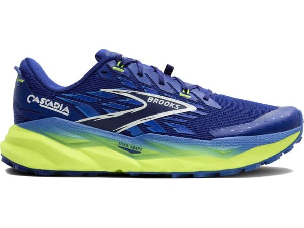 Chaussures de trail BROOKS Cascadia 19 - Bleu / Jaune - taille 42 2025