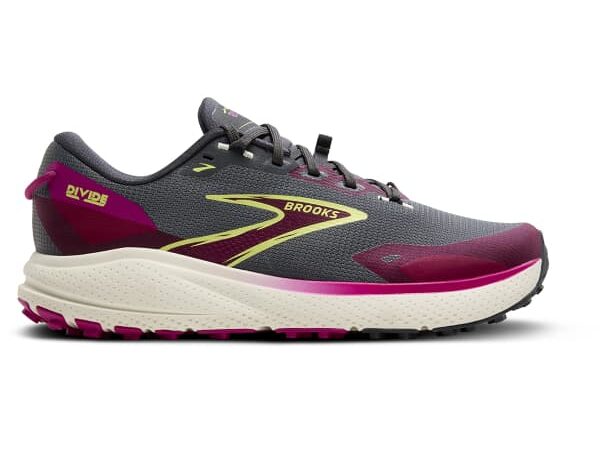 Chaussure de trail femme BROOKS Divide 6 W - Gris / Violet - taille 36 1/2 2025