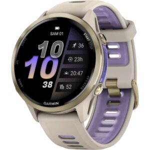 Montre GPS connectée Garmin Forerunner 970 Beige / Violet Unique 2025