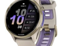 Montre GPS connectée Garmin Forerunner 970 Beige / Violet Unique 2025