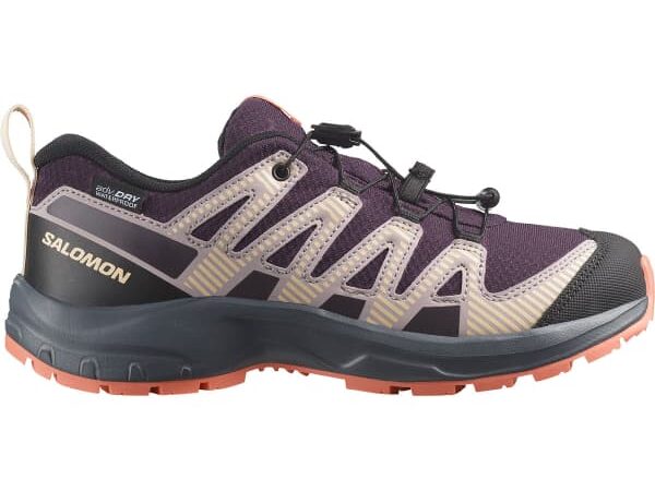 Chaussure de trail Salomon Xa Pro V8 Wp J pour juniors violet taille 29 2025