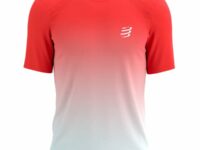 Tee-shirt technique Compressport Performance SS pour homme - Blanc / Rouge - taille S 2025