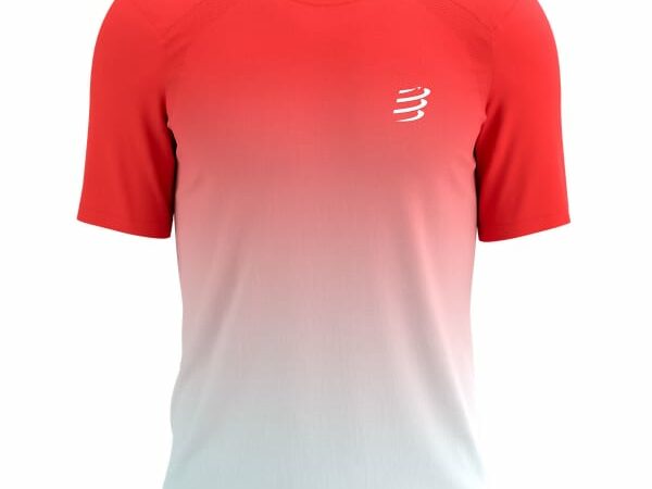 Tee-shirt technique Compressport Performance SS pour homme - Blanc / Rouge - taille S 2025