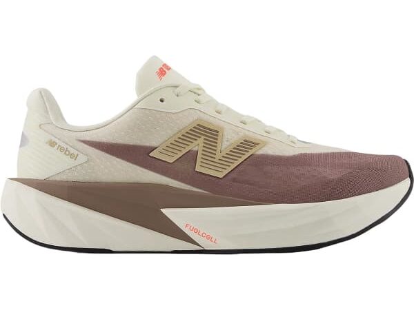 Chaussure de running NEW BALANCE Fuelcell Rebel V5 - Beige / Violet - taille 41 1/2 2025