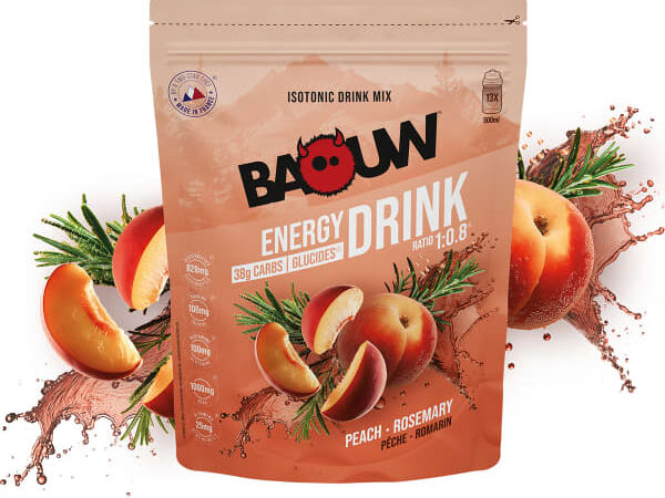 Boisson Isotonique Baouw Isotonic Drink Mix - Saveur Pêche Romarin Orange