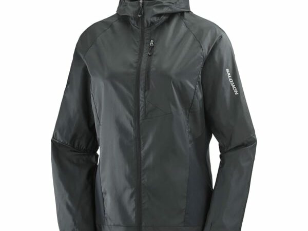 Veste coupe-vent SALOMON Cross Wind Jkt pour femme en noir, taille M 2025
