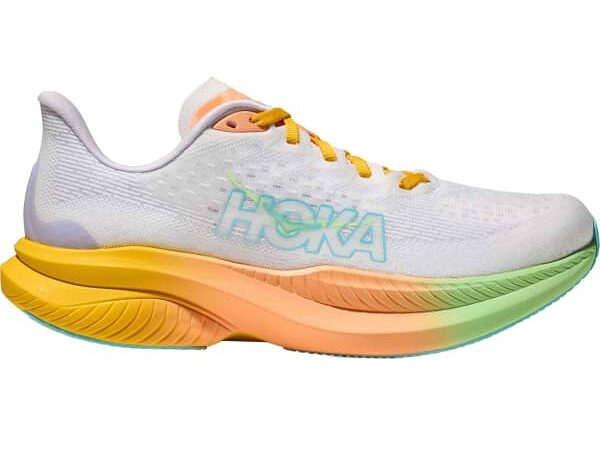 Chaussure de running HOKA ONE ONE Mach 6 W pour femme - Blanc / Orange - Taille 36 2/3 2025