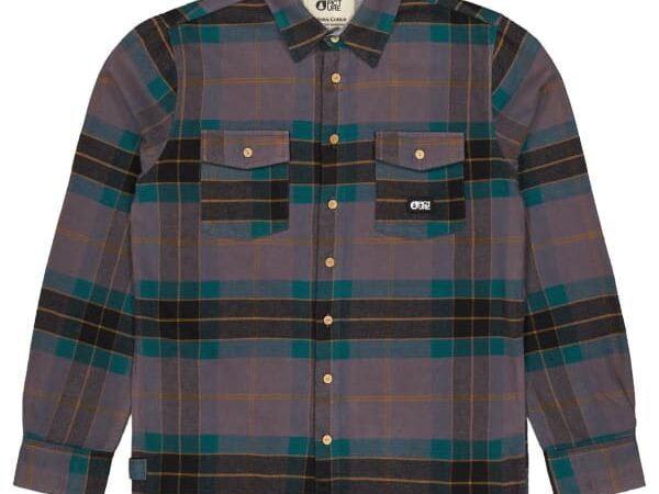 Chemise Picture Hillsboro Shirt en flanelle pour homme - Gris / Vert / Bleu - Taille S 2026