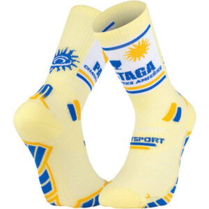 Chaussettes Trail Collector Nutri – BV SPORT Blanc / Bleu / Jaune – taille 36/38 2025