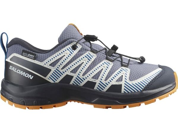 Chaussure de trail SALOMON Xa Pro V8 Wp J - Gris / Bleu - taille 30 2025
