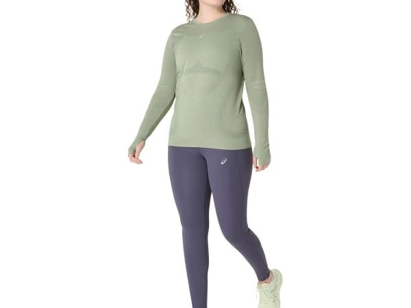 ASICS Road Seamless Ls Top - Maillot à manches longues pour homme - Vert taille XS