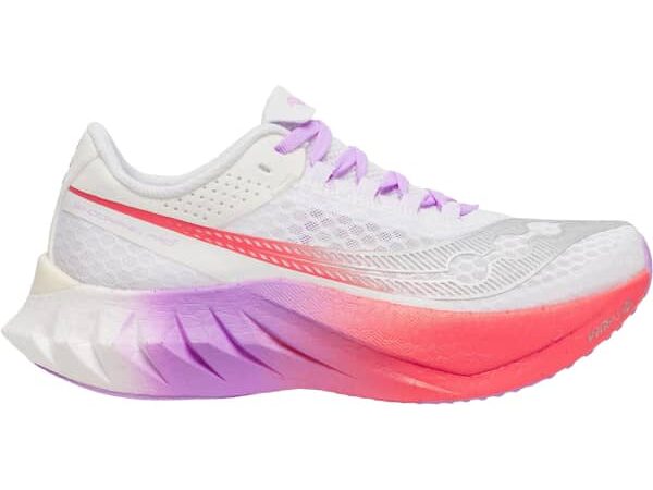 Chaussure de running Saucony Endorphin Pro 4 W - Blanc / Violet / Rose - Taille 37 1/2 2025