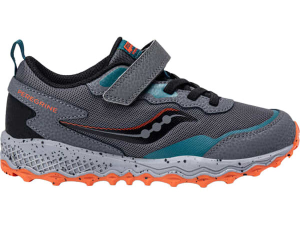 Chaussures de trail SAUCONY Peregrine Kdz A/c Shield - Gris / Bleu - taille 32 2025