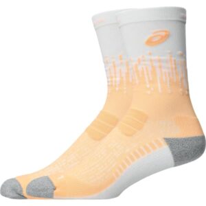 Chaussettes de course ASICS Performance Run Sock Crew – Orange / Blanc – Taille 35/38