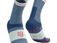 Chaussettes de running COMPRESSPORT Pro Racing Socks V4.0 Run High Bleu - taille 35/38 2025