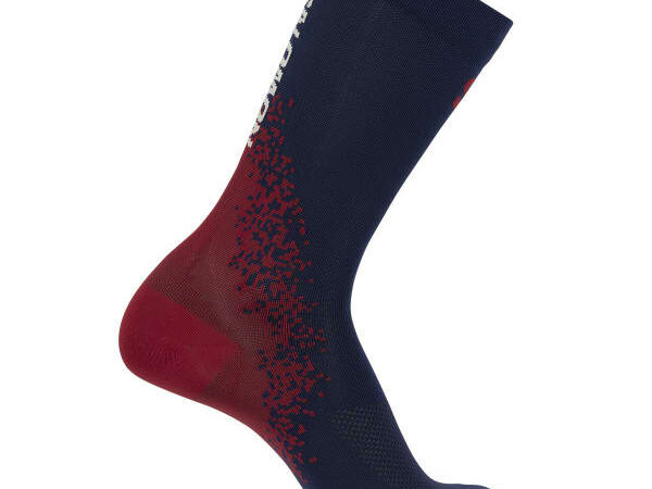 SALOMON Grvl Crew - Chaussettes de trail bleu/rouge taille 36/38