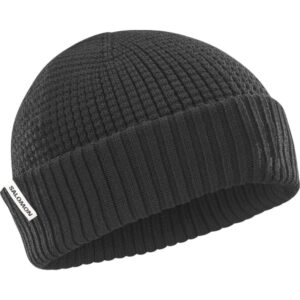 Bonnet Salomon Docker Beanie pour ski et snowboard – Noir