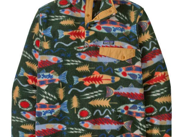 PATAGONIA M's Lw Synch Snap-t P/o - Polaire légère pour homme - Vert / Multicolore - taille S 2026