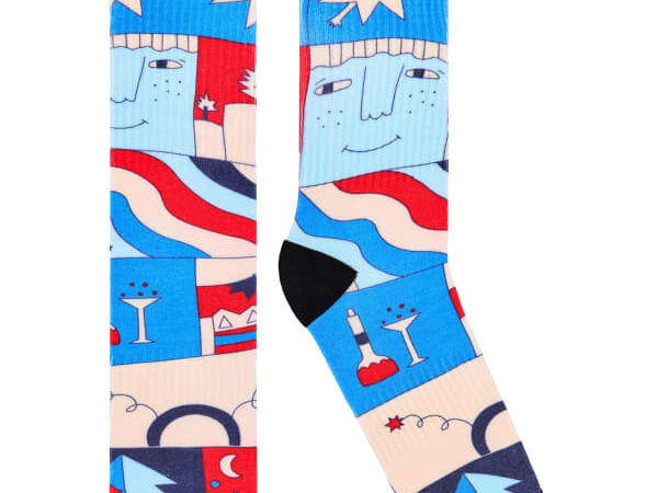 Chaussettes PULLIN Longwinter Bleu Beige Rouge Taille 35/39