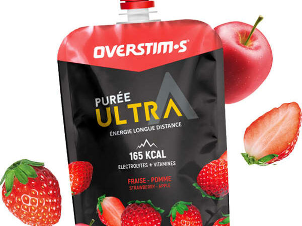 Compote énergétique Overstims Puree Ultra Fraise-pomme