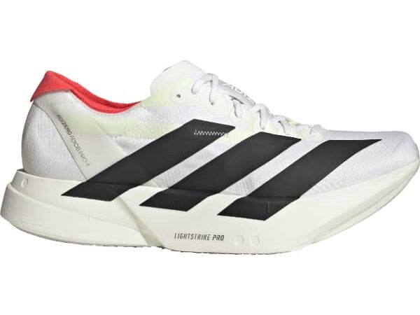 Chaussures de running ADIDAS Adizero Adios Pro 4 M en Blanc / Noir - Taille 41 1/3 2025