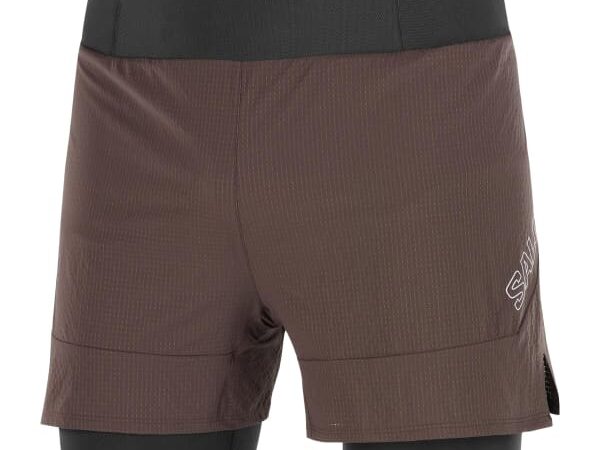 Short de trail Salomon Sense 2in1 Marron taille M 2025