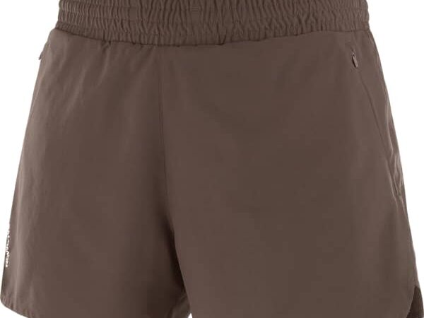 Short de running Salomon Shkout Core 2in1 pour femme - Marron - taille XS 2025