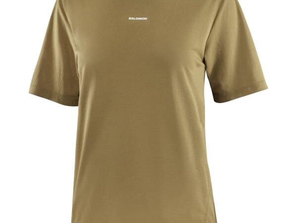 T-shirt SALOMON Shkout Core Ss Tee W - Marron / Vert - taille XS 2025