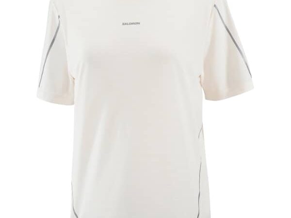 Tee-shirt de running Salomon SHKOUT CORE STELLAR SS pour femme - Blanc - taille S
