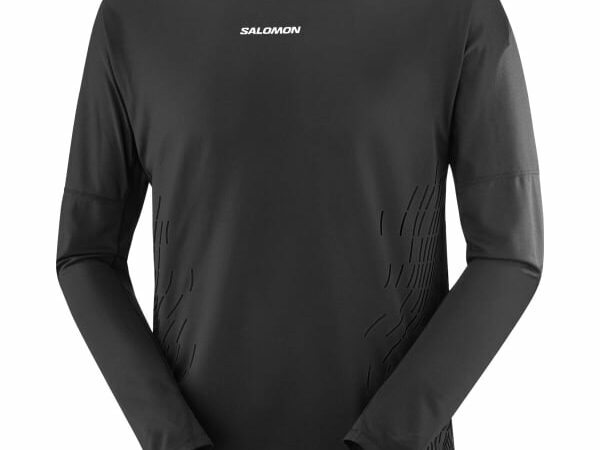 Tee-shirt de running Salomon Sense Aero Ls Tee Gfx noir taille S