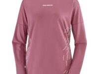 Tee-shirt de running Salomon Sense Aero Ls Tee Gfx W - Rose - taille XS