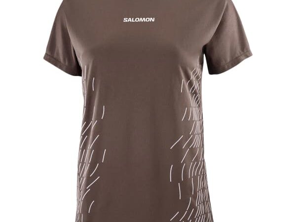 Tee-shirt de running Salomon Sense Aero Ss Tee Gfx pour femme - Marron - Taille XS 2025