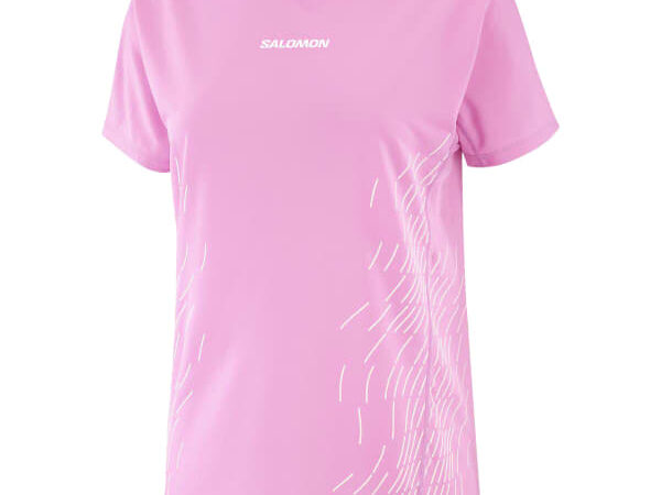 SALOMON Ense Aero Ss Tee Gfx W - Rose - taille XS 2025