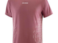 Tee-shirt de running Salomon Sense Aero Ss Tee Gfx - Rose - taille M