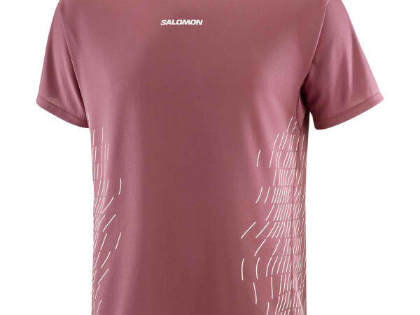 Tee-shirt de running Salomon Sense Aero Ss Tee Gfx - Rose - taille M