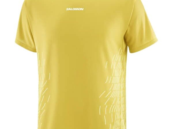 Tee-shirt de running Salomon Sense Aero Ss Tee Gfx - Jaune - Taille S 2025