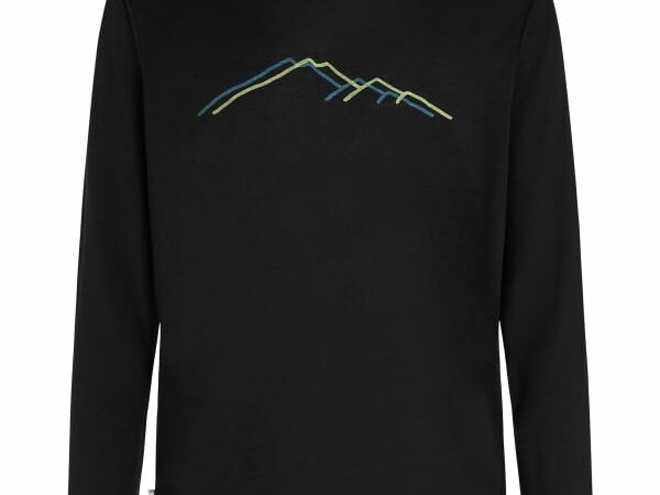 Tee-shirt Icebreaker Merino 150 Tech Lite Ls Tee Rain Ridge - Noir - taille S