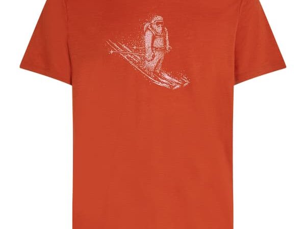 T-shirt ICEBREAKER Merino 150 Tech Lite Ss T Skiing Yeti - Orange / Rouge - taille S 2026