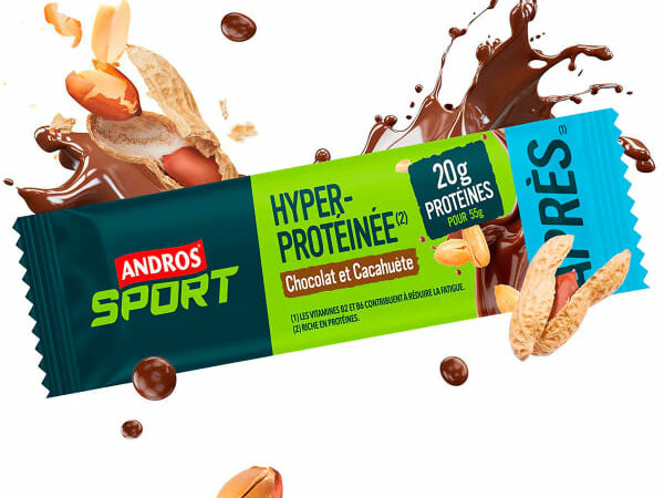 ANDROS BARRE HYPER-PROTEINEE CHOCOLAT/CACAHUETE