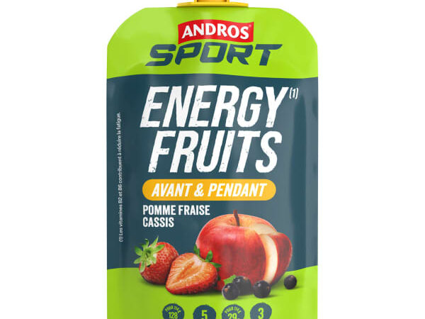 ANDROS GOURDE ENERGY FRUIT POMME FRAISE CASSIS