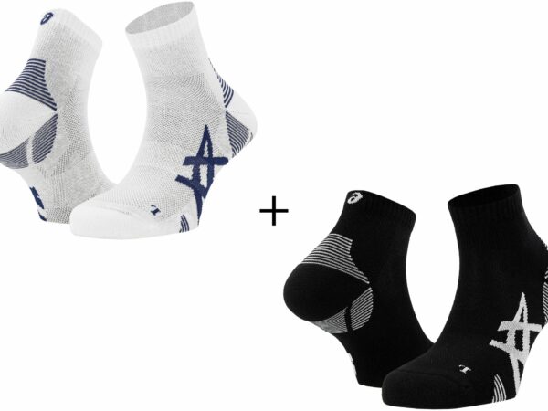 Asics 2 paires Cushion Run Quarter Chaussettes