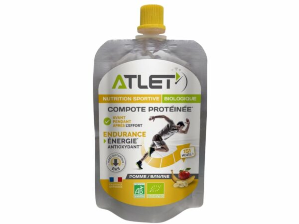Atlet Compote protéinée Bio pomme banane Diététique $scat.CAT_NOM