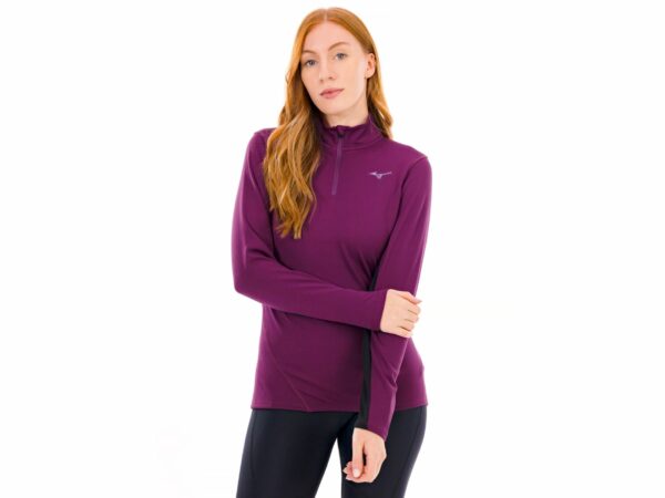 Mizuno Tech Thermal Charge 1/2 Zip vêtement running femme déstockage