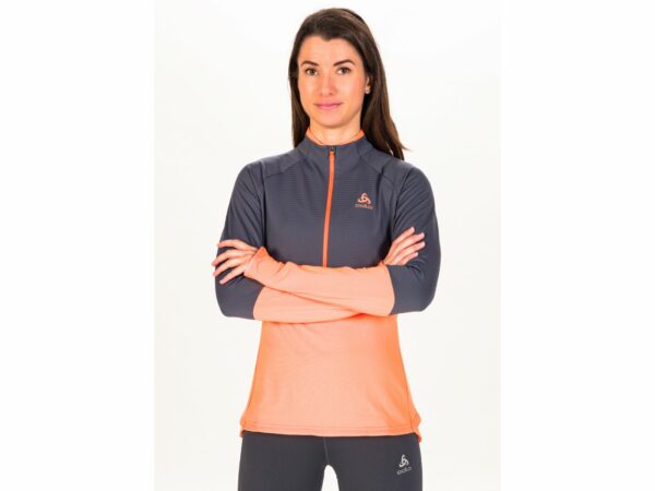 Odlo Descent Ceramiwarm 1/2 Zip vêtement running femme déstockage