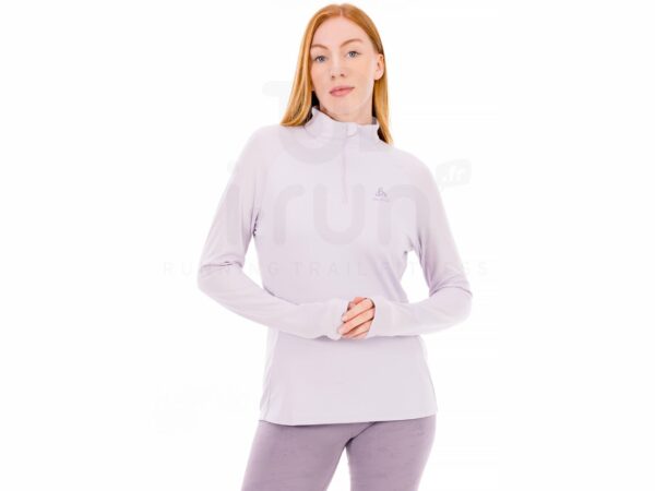 Odlo Essentials Ceramiwarm 1/2 Zip vêtement running femme déstockage